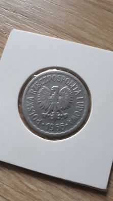 1 złoty 1966 r- PRL-Aluminium-nr 1- super stan.