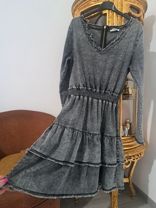 Sukienka jeansowa szara Calben S/M