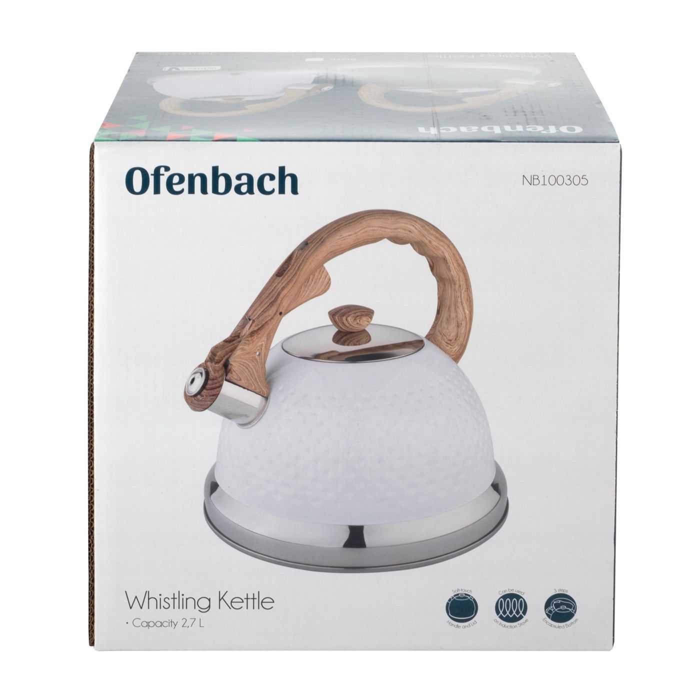 Czajnik tradycyjny stalowy Ofenbach 2,7 l biały