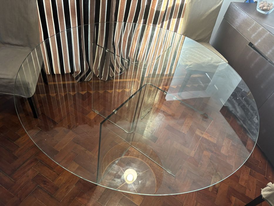 Mesa Jantar Redonda Vidro (diametro 150cm)