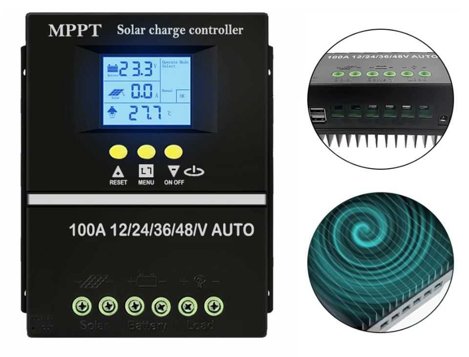 Zasilacz turystyczny panel słoneczny ETFE 12V 100W reg. MPPT 60A