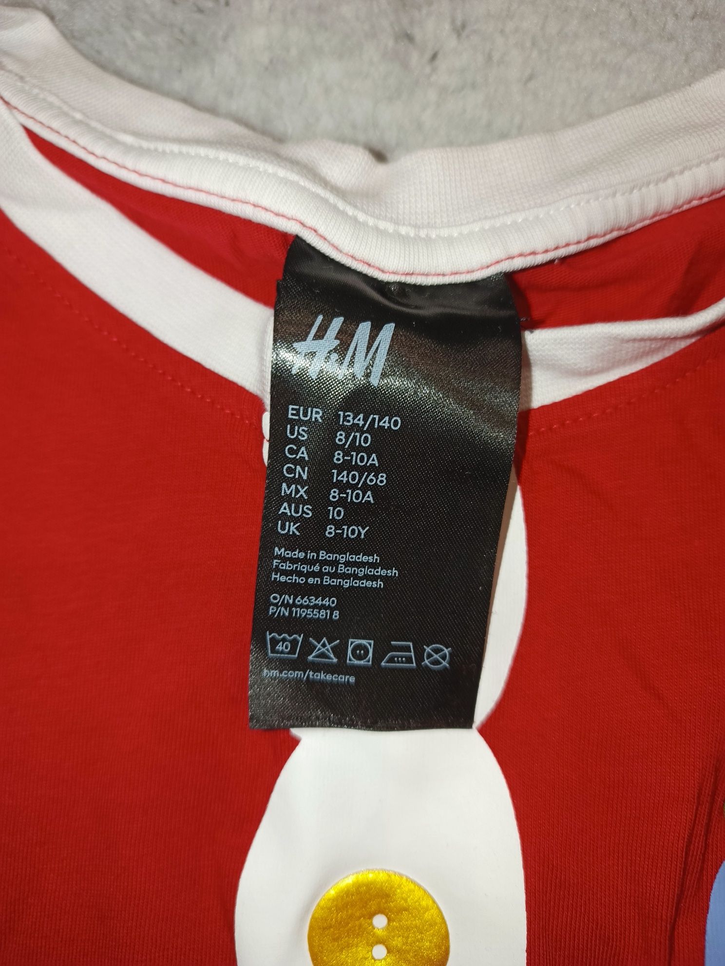 Piżama świąteczna h&m Mikołaj 134/140