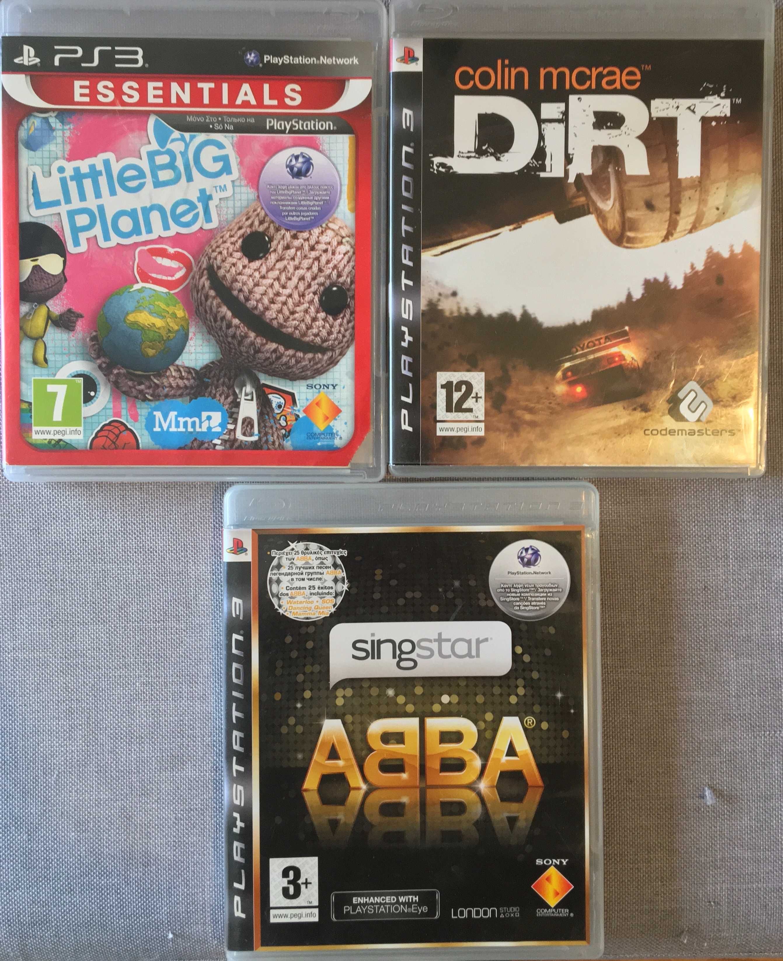 Jogos PS3- sing star, litle big planet,  colin mcrae dirt