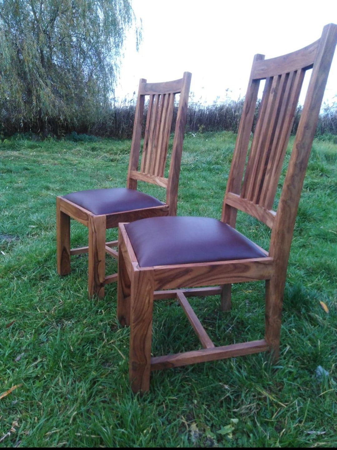 Krzesła lite drewno egzotyczne/ palisander