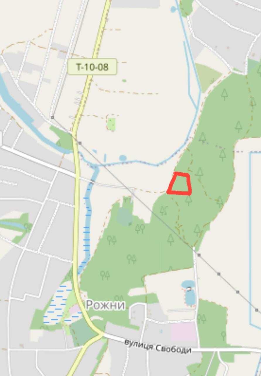 Продаж землі 70 соток Рожни
