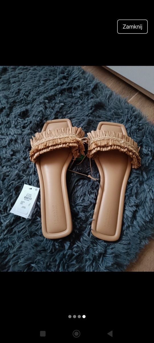 Klapki słomiane Primark