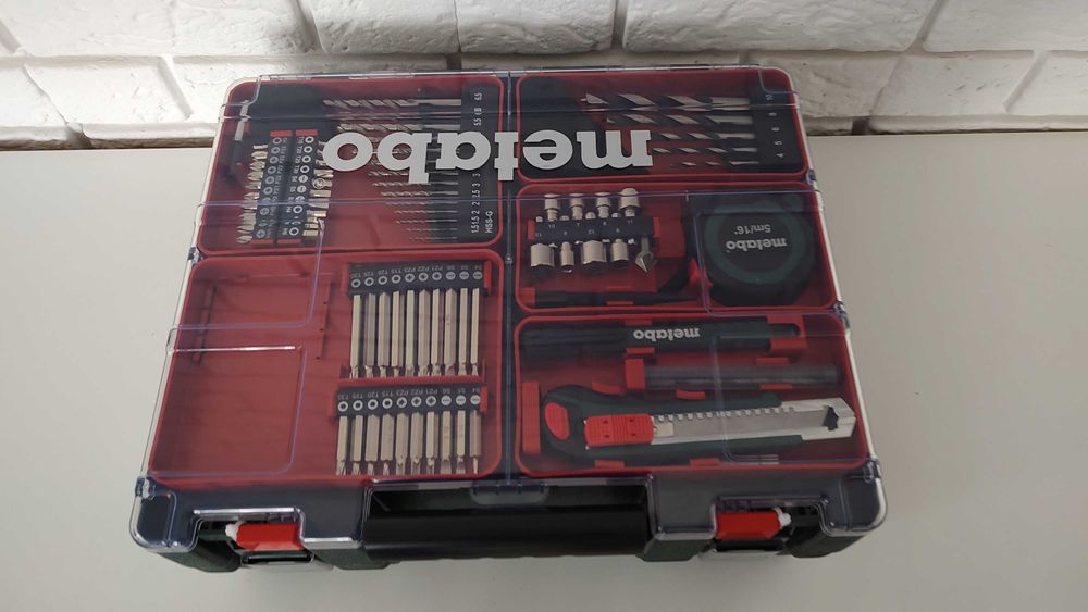 Metabo BS 18 sc 30, zestaw wiertarko-wkrętarka plus akcesoria