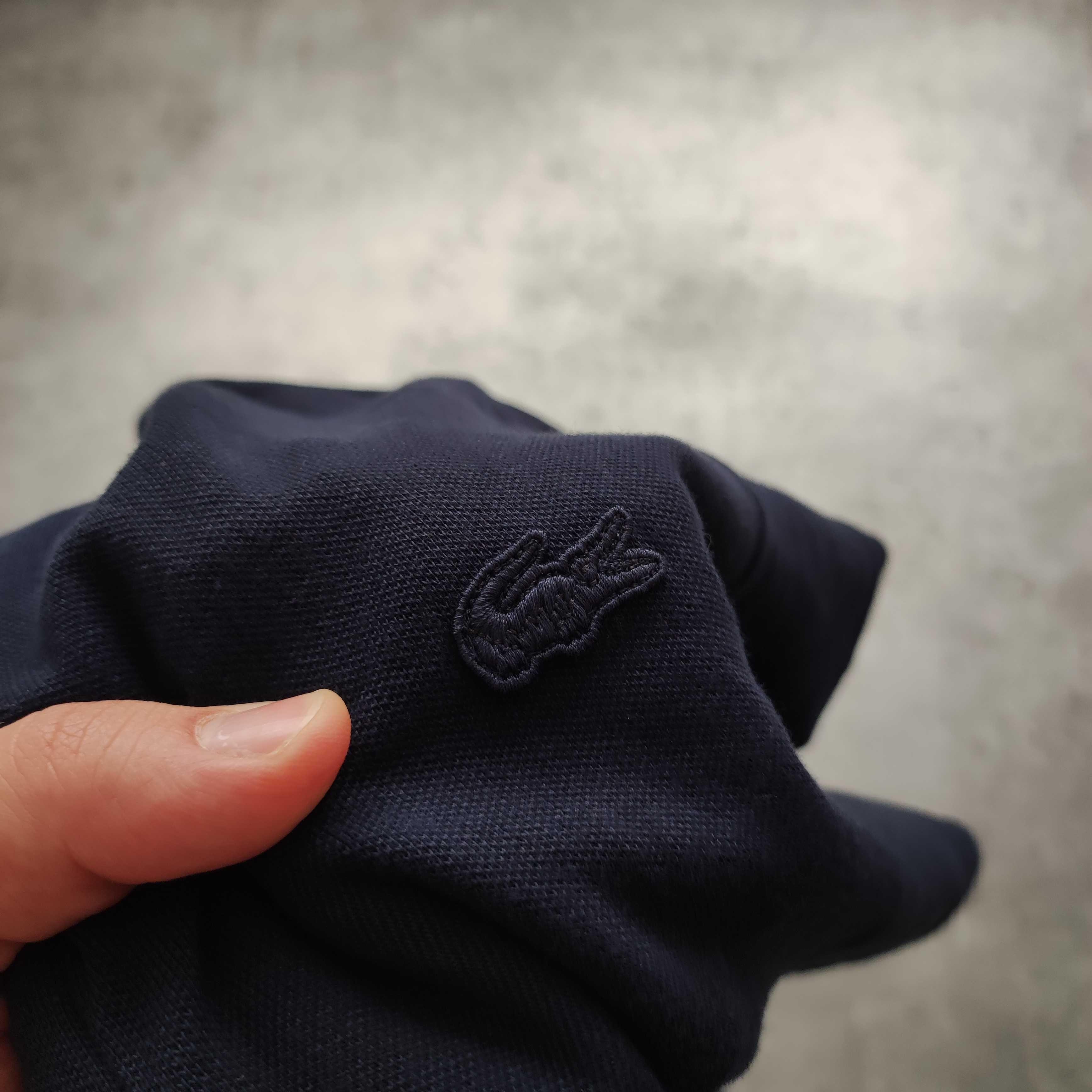 MĘSKA Koszulka Polo Elegancka Bawełna PREMIUM haft Granatowa Lacoste