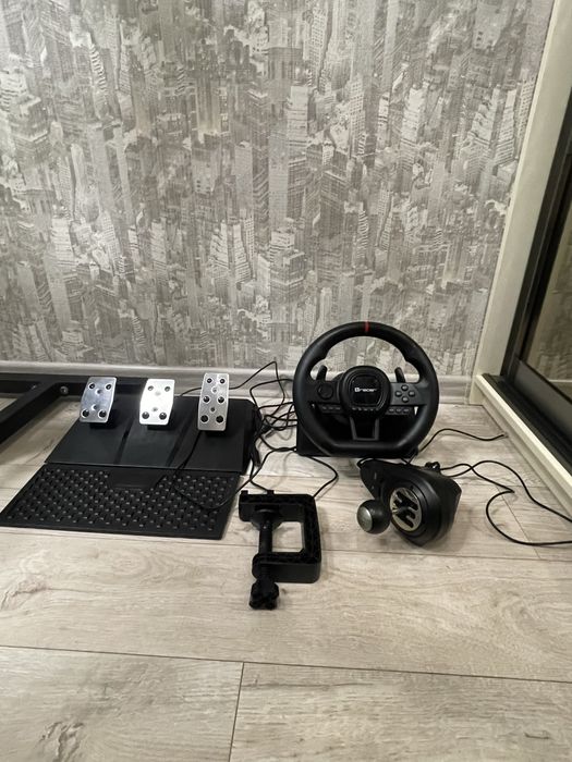 Кермо з педалями та коробкою передач | TrackForcer 6in1