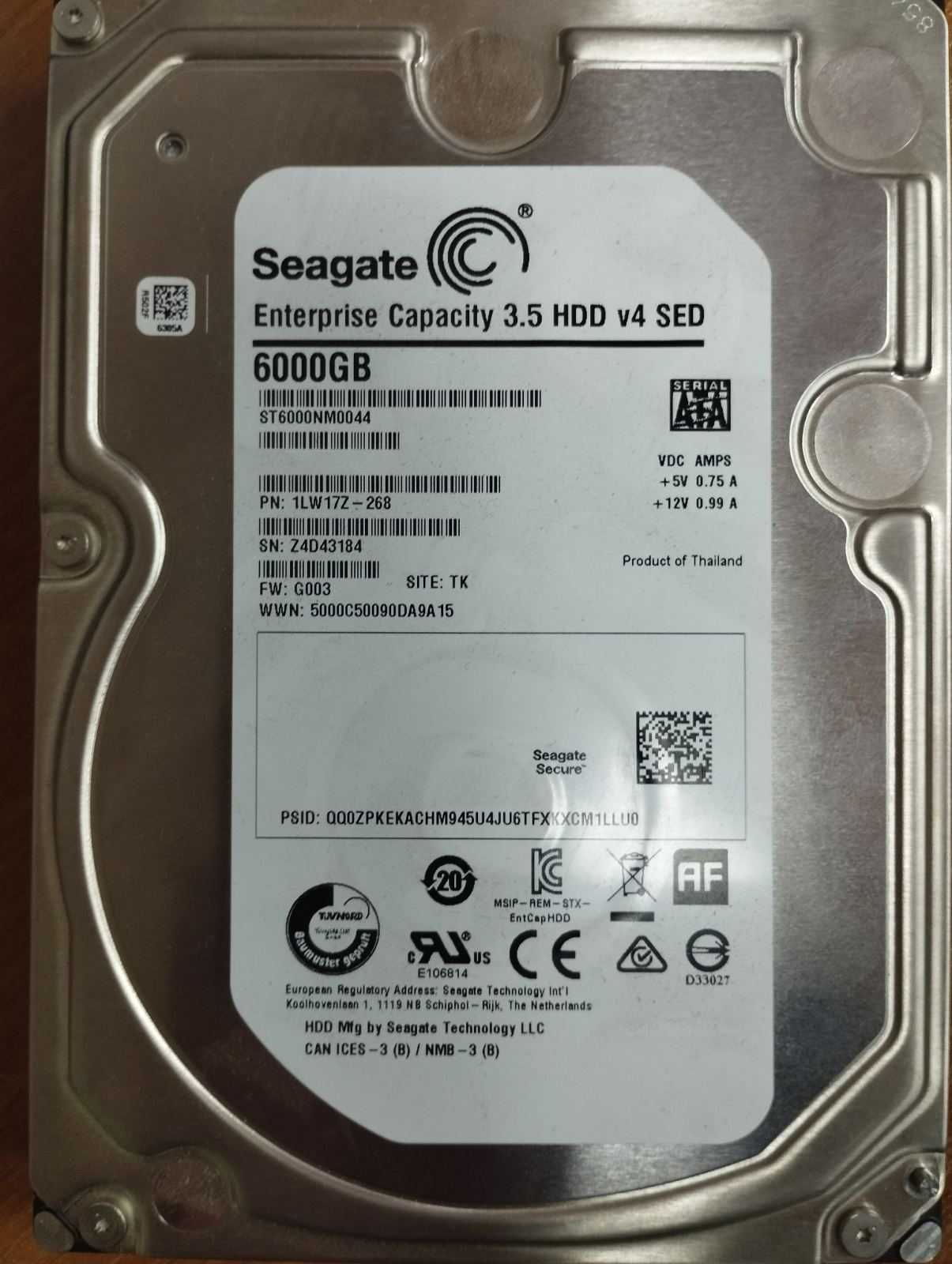 Жорсткий диск Seagate 6TB 7.2k 128mb ST600NM0044