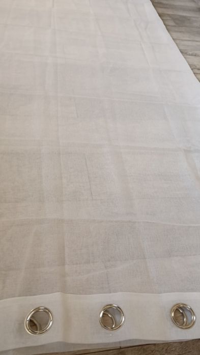 Firanka duża biała gładka