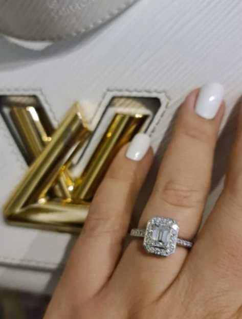 Pierścionek 1.40 CT Emerald Infinity GIA