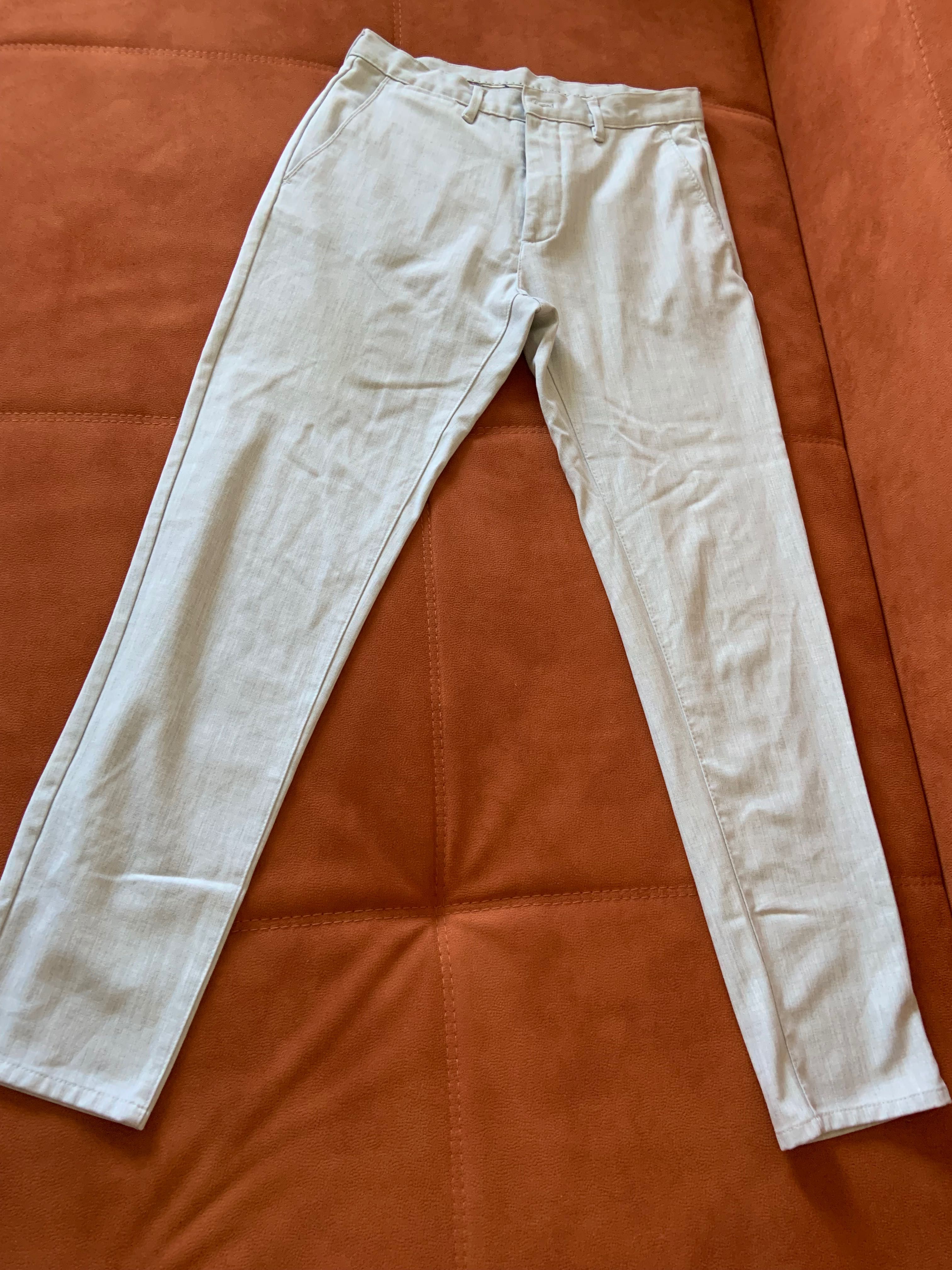 Мужские легкие брюки светло-серые Zara EUR 38