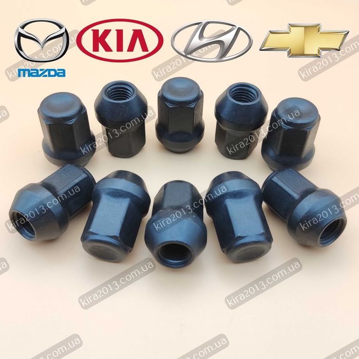 Гайка колесная М12х1,5 ключ 19мм Форд Киа Мазда Хюндай Тойота