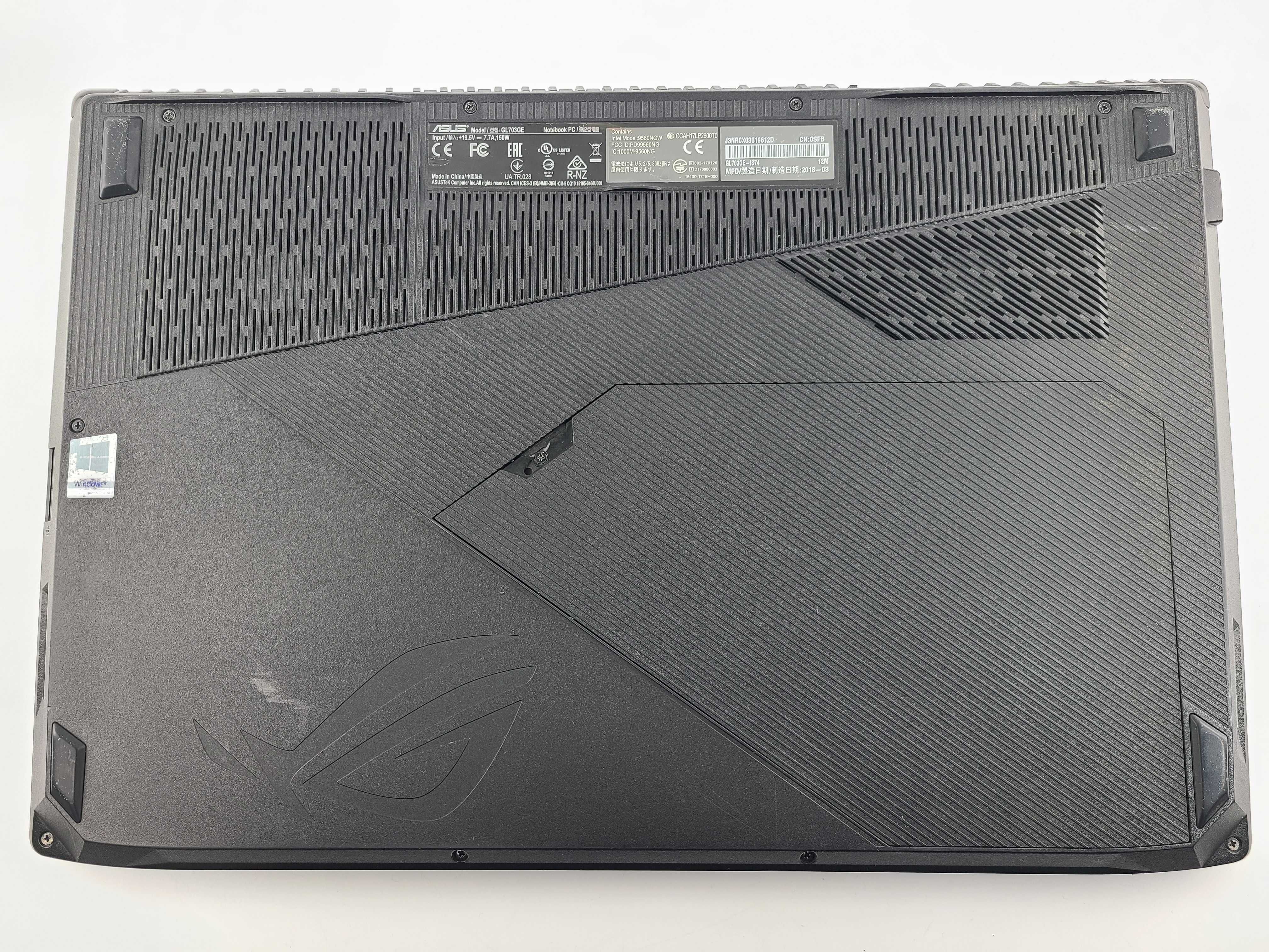 Ноутбук Asus ROG Strix GL703GE 17.3/i7-8750H/GTX 1050Ti/16/256/1Tb