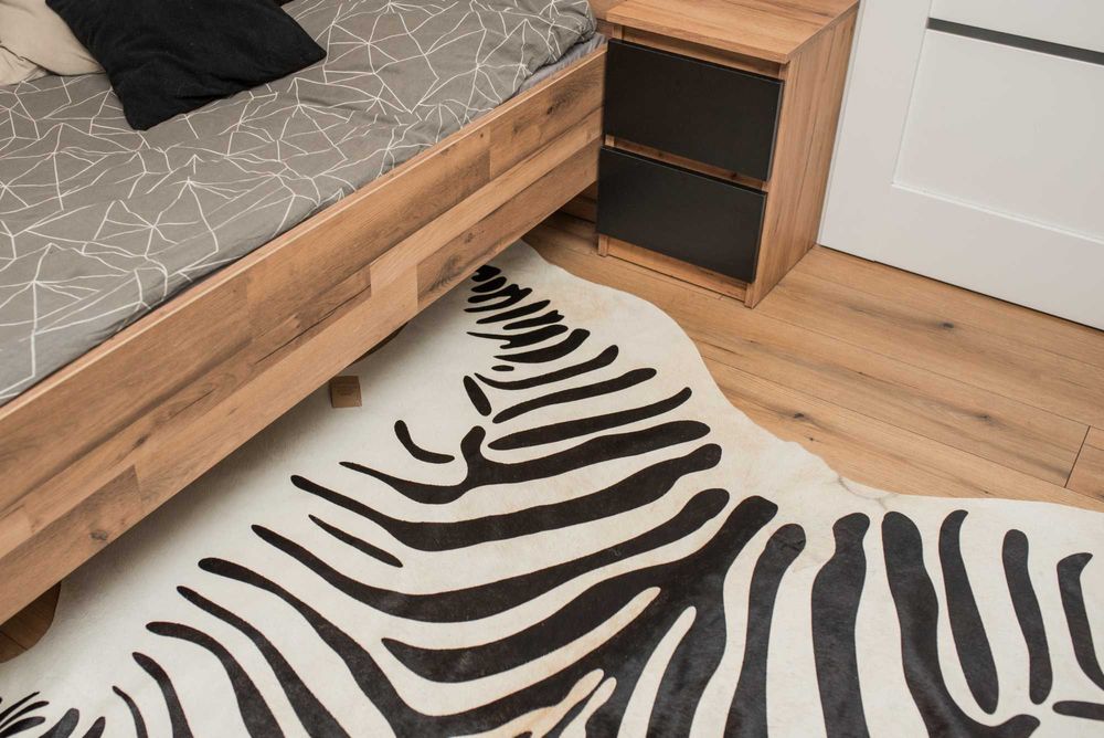 Skóra Naturalna Bydlęca Wzór Zebry Skóra z Zebry