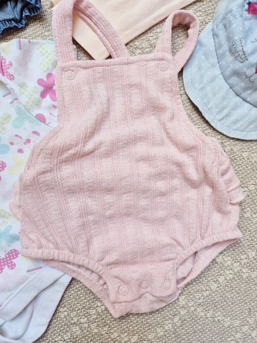 Letni zestaw ubranek dla dziewczynki 56/62 7szt