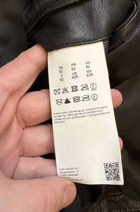 Шкіряна куртка Hugo Boss