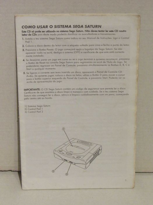 Manuais PT Virtua Fighter 1 e 2 Sega Saturn