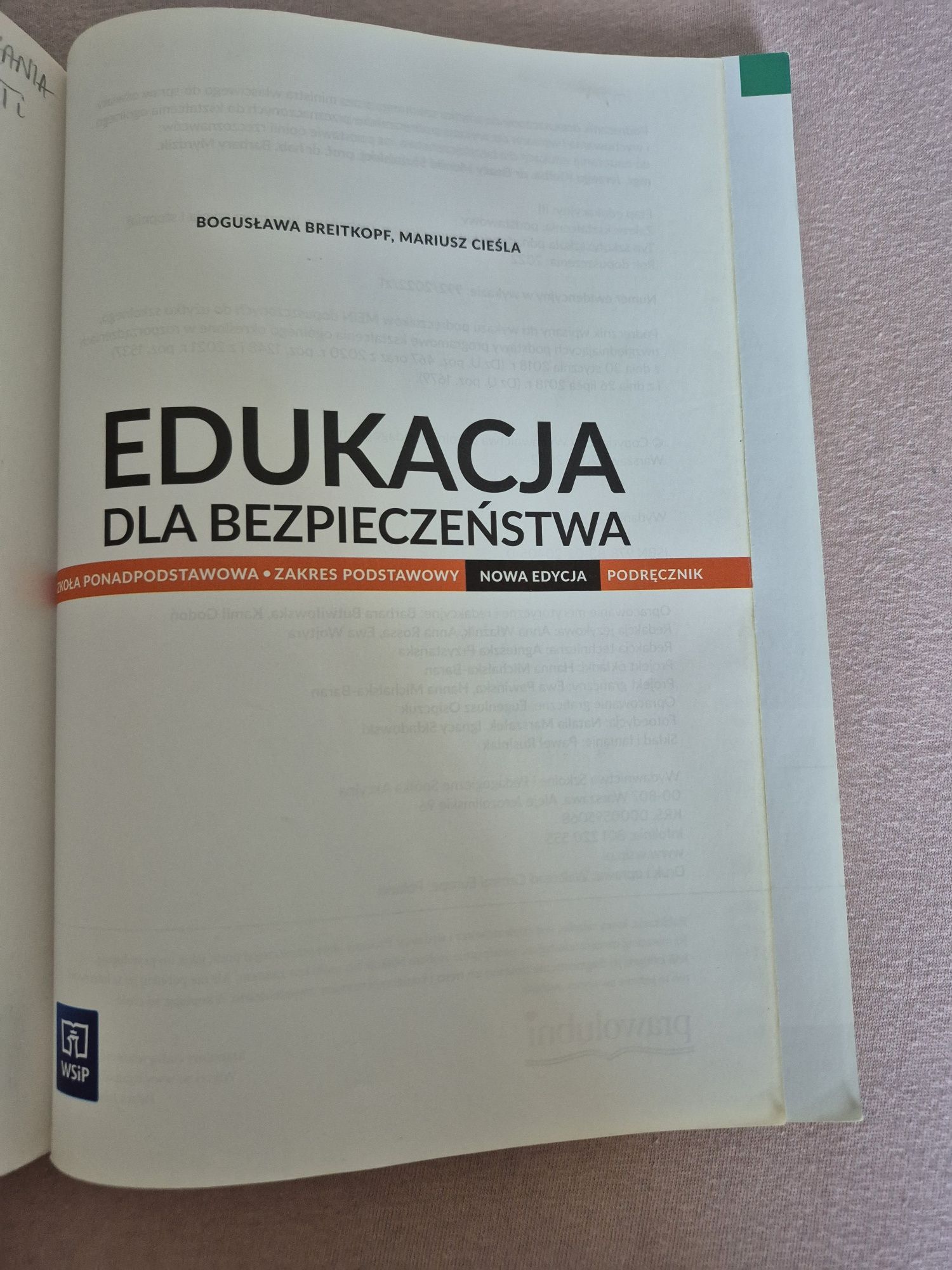 Edukacja dla bezpieczeństwa Technikum klasa 1