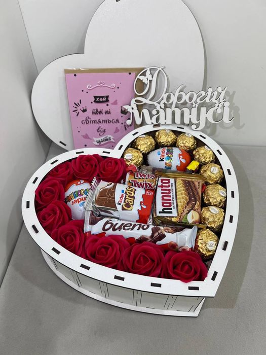 ТОП ЦІНА! Подарунковий бокс з солодощами/ Подарунок для дівчини