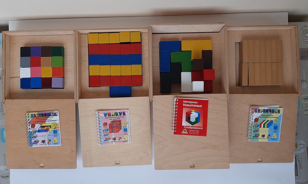 Деревянные кубики Никитина. Цветняшка