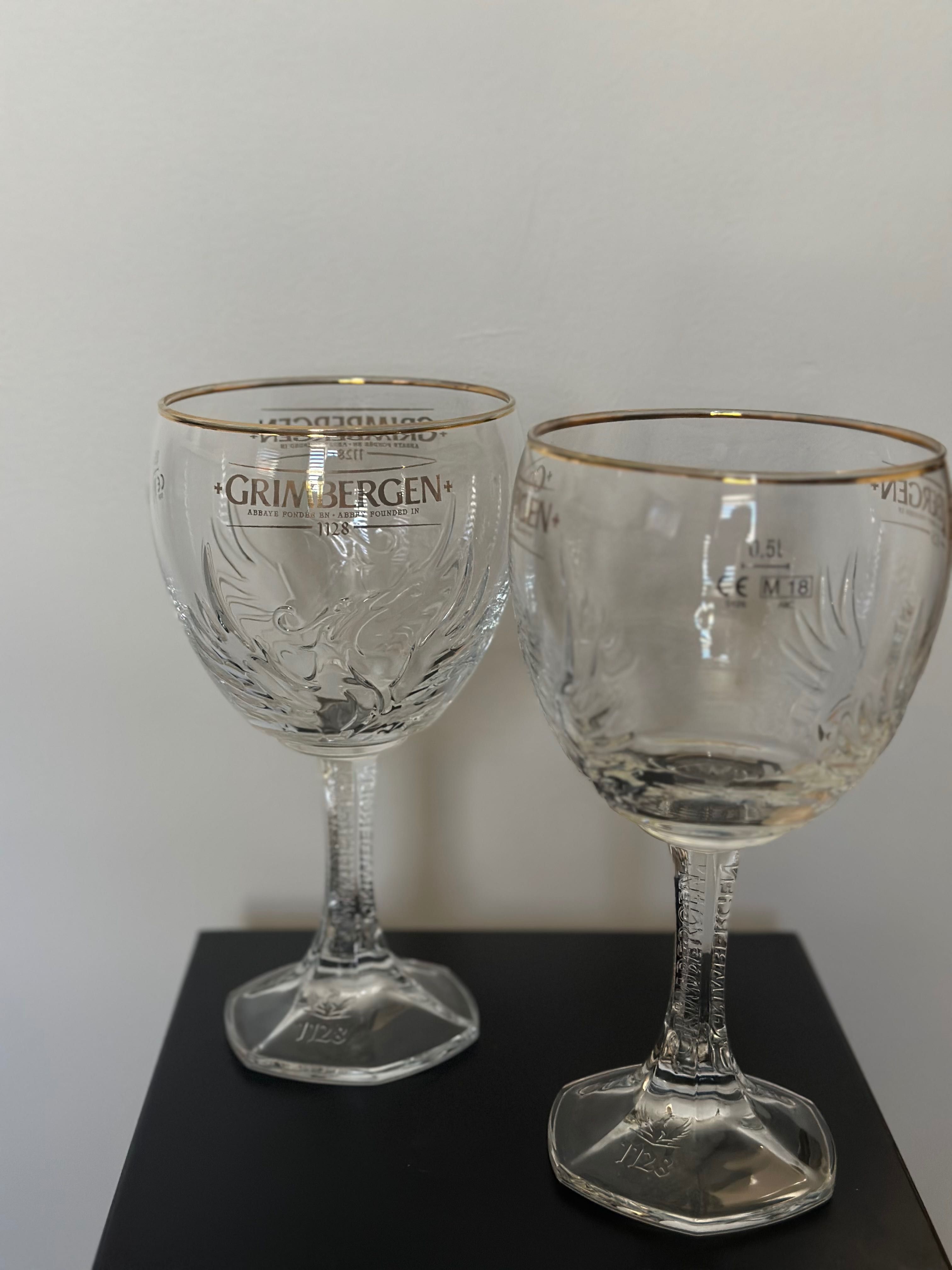 Dwa duże pokale kufle do piwa GRIMBERGEN 0,5 l kolekcjonerskie unikat