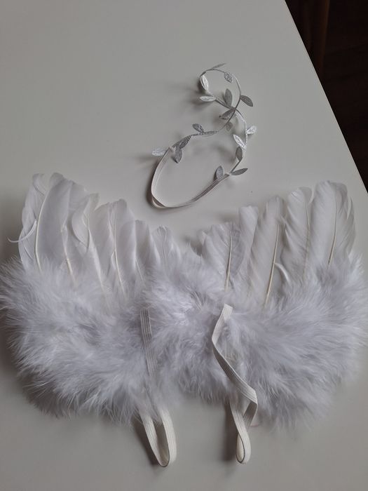 Skrzydła aniołka i opaska do sesji noworodkowej