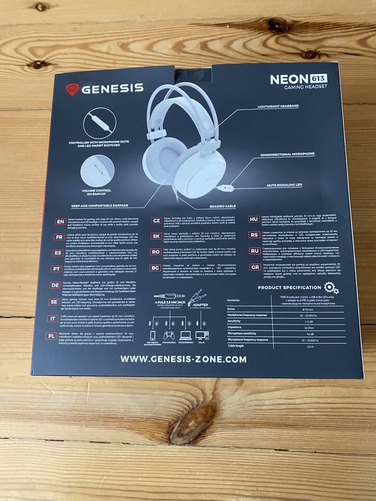 Słuchawko Genesis NEON 613 białe