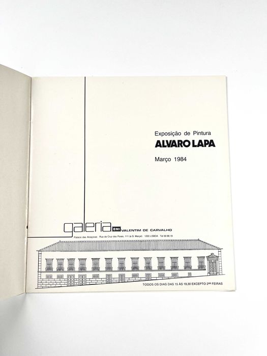 Álvaro Lapa Galeria Valentim de Carvalho 1984 Catálogo da exposição