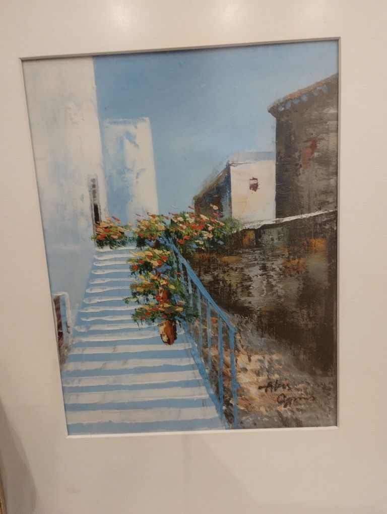 Obraz olejny na płótnie "Lazurowe schody"