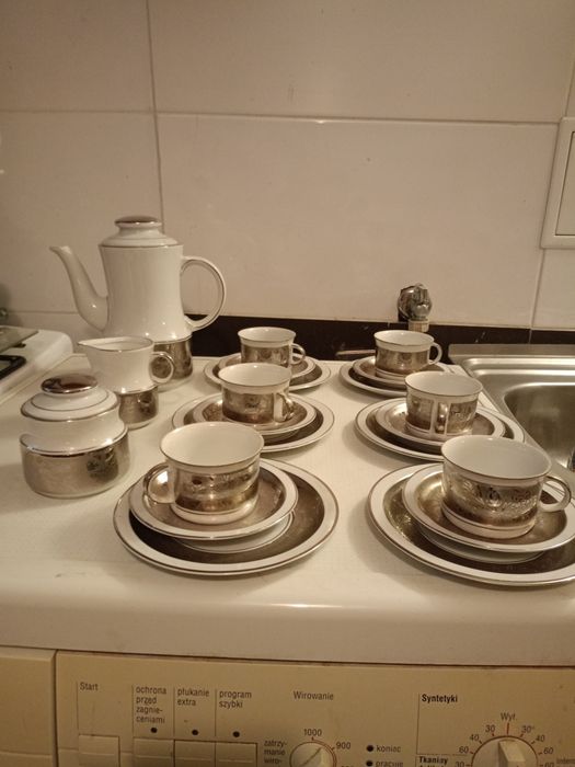 Garnitur do kawy - platyna