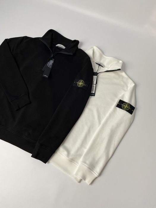 Чорний зіп світшот Стоне Ісланд Кофта Stone Island Свитшот Стонік SI