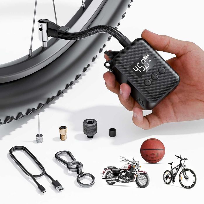 Mini pompka elektryczna do rowerów z akumulatorem, 130 PSI, przenośna