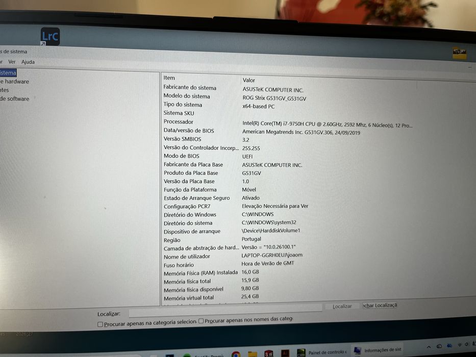 **PC Gaming RoG i7 com Nvidea Geforce RTX**