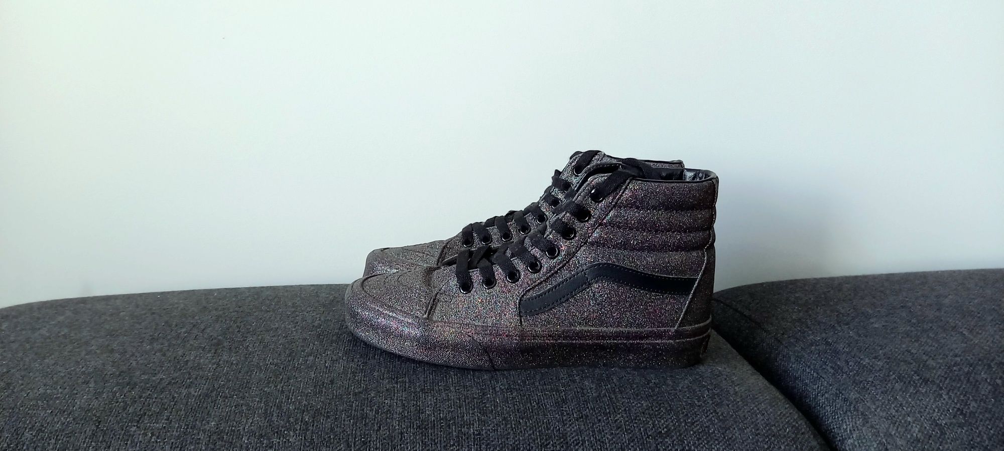 Vans Rainbow Glitter Sk8-Hi, trampki sneakersy wysokie, roz. 38