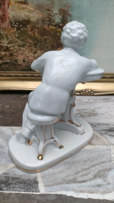 ŁOMONOSOW pisarz PUSZKIN stara figurka porcelanowa ROSJA