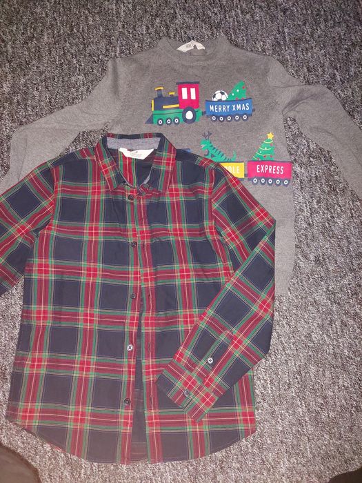 Koszula i sweterek dla chłopca 8-10