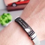 Сталевий браслет LazerTAC з гравіюванням Ти моє життя 21.5 см Сталь