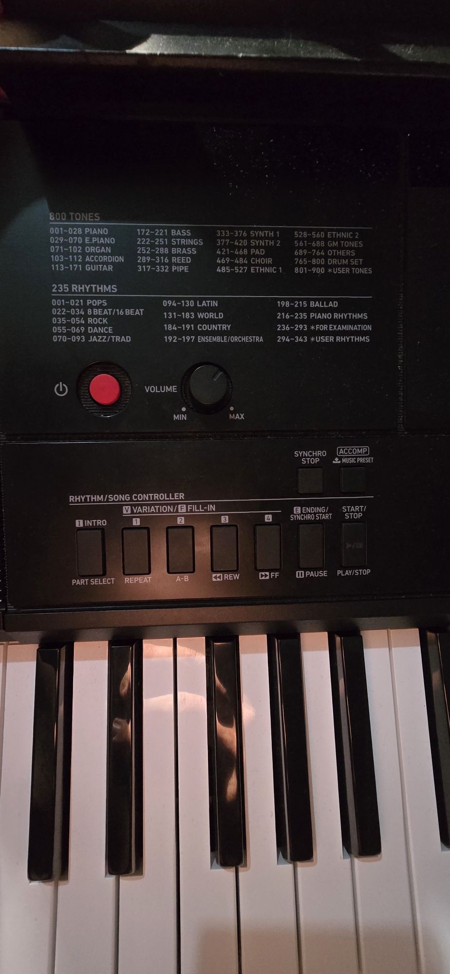 Piano Casio CT-X3000