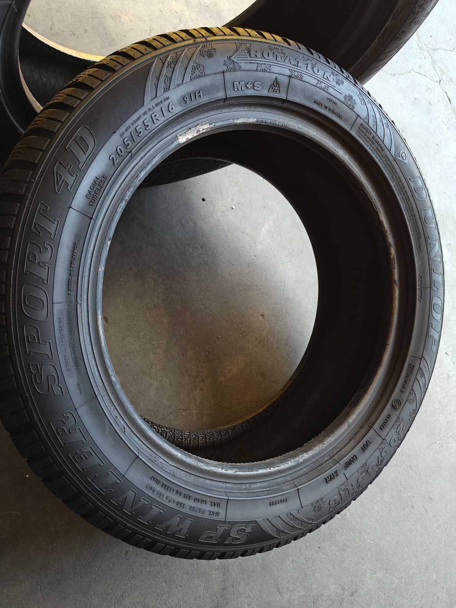 2шт. R16 205 55 шини зимові Dunlop SP Winter Sport 4D