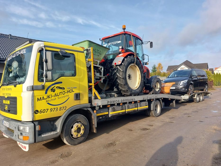 Pomoc drogowa laweta auto laweta holowanie niskopodwozie 25t
