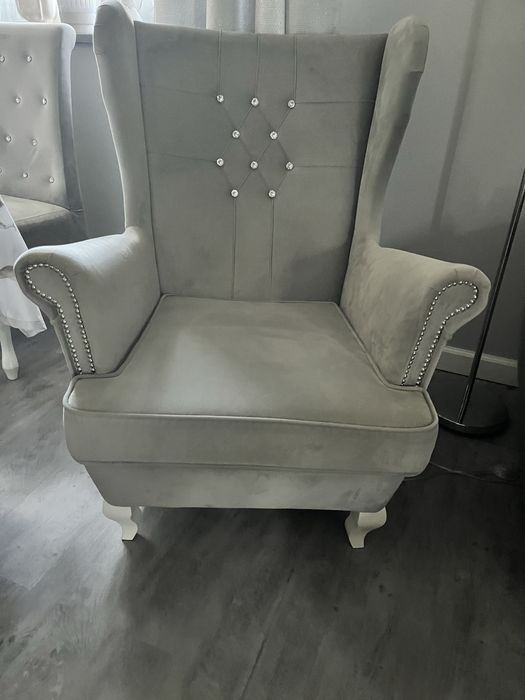 Zestaw  , kanapa, fotel , krzesla , glamour