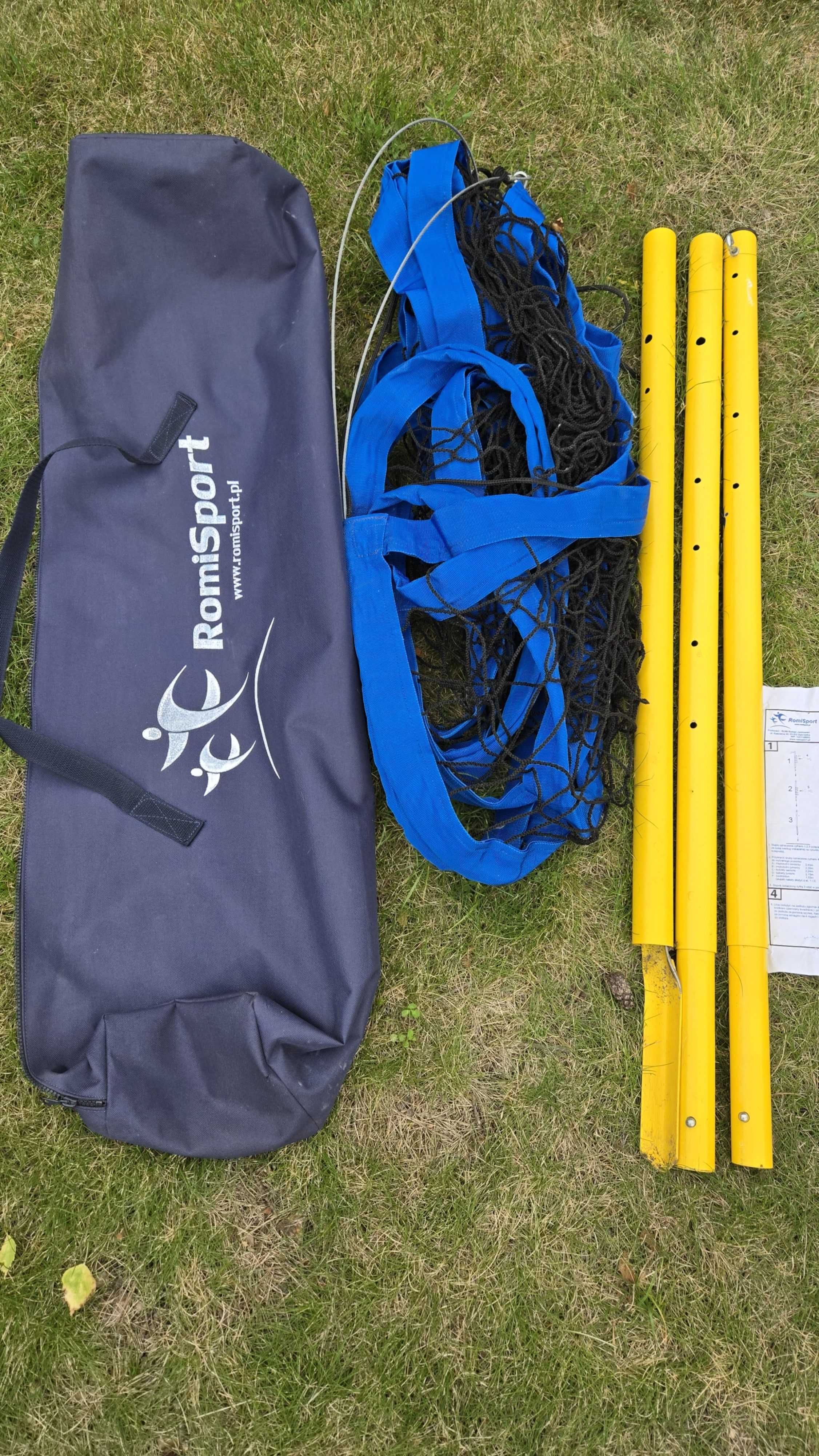 Zestaw Boisko siatkówki badmintona RomiSport pełnowymiarowe jak Nowe