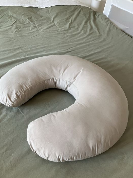 Almofada de amamentação cinza 60x50x18cm LEN