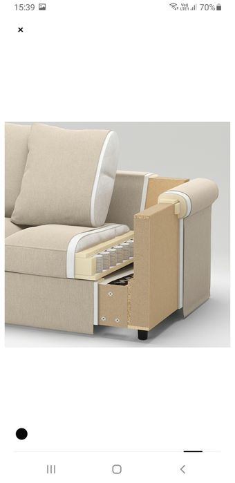 Sofa 3-osobowa z szezlongiem GRONLID