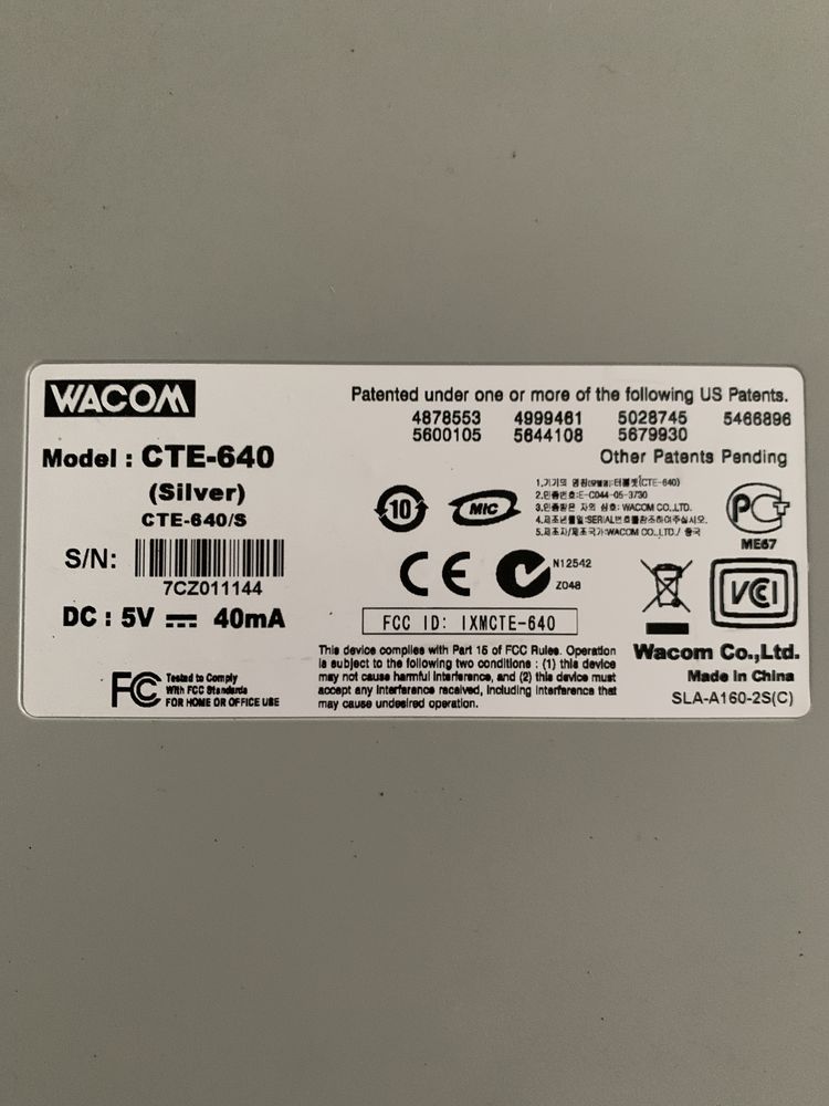 WACOM CTE-640 silver