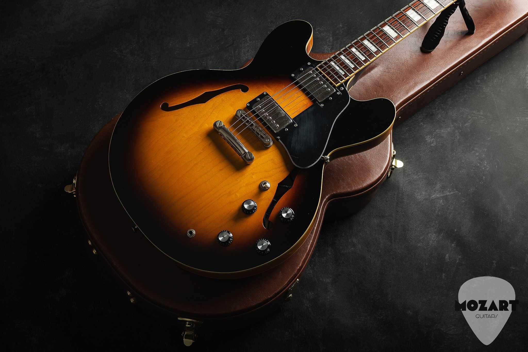 Burny RSA-65 Double Cut Semi Hollow ES-335 Vintage Sunburst