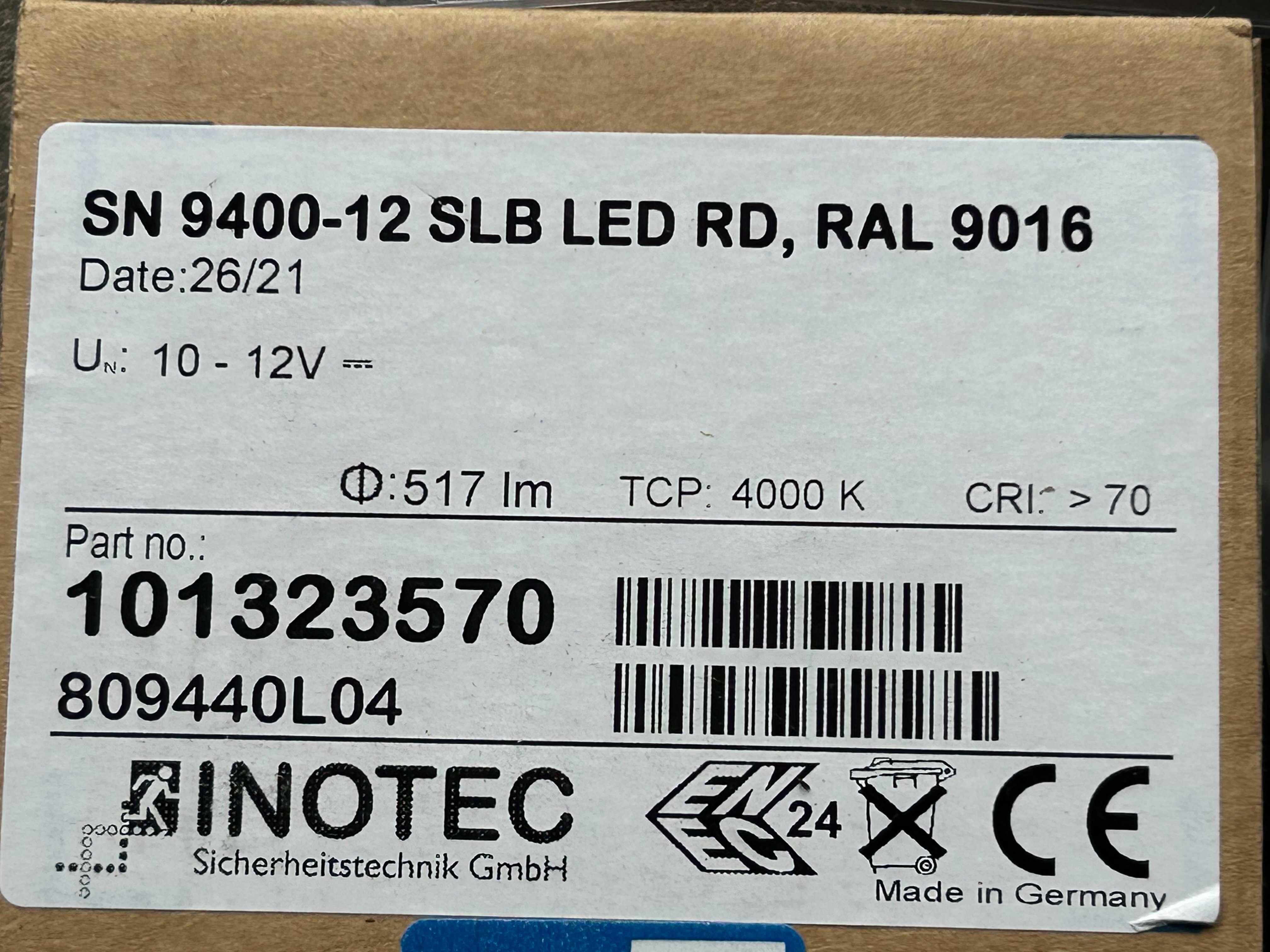 INOTEC SN 9400-12 SLB RD Oprawa bezpieczeństwa LED 4-Chipowe LED NOWE