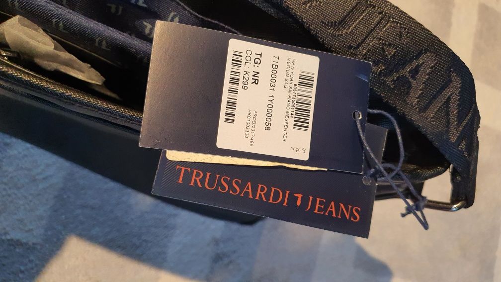 Torba na ramię, aktówka Trussardi Jeans oryg. nowa bdb